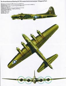 Het type bommenwerper die 3 april 1945 neerstortte aan de Waterweg. Klik op de afbeelding om deze groter te maken.  Bron: "De Tweede Wereldoorlog, Oorlog in de Lucht, een uitgave van Lekturama, blz. 36 www.bunkergordel.be)