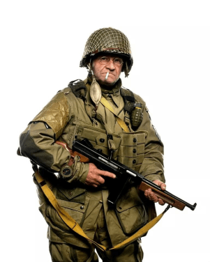 Dit is Jim Martin, hij is nu 93 jaar oud. Hij gaat net als 70 jaar geleden tijdens D-Day een parachute sprong bij Normandië maken.  Bekijk het hele artikel op, inclusief zijn verslag over zijn 2e parachute sprong op: http://sploid.gizmodo.com/93-year-old-d-day-vet-just-recreated-his-jump-from-a-pl-1586902391/+caseychan?utm_source=feedburner&utm_medium=feed&utm_campaign=Feed%3A+gizmodo%2Ffull+%28Gizmodo%29