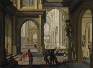 Schilderij van de Beeldenstorm in 1566.  Omdat de attributen in de kerk van waarde waren gingen de mensen voorzichtig te werk, zo konden zij er nog wat aan verdienen als zij dit zouden verkopen!